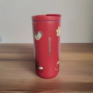 Starbucks Christmas 2025 NewTumbler Limited Edition RedGingerbread 12oz in hand